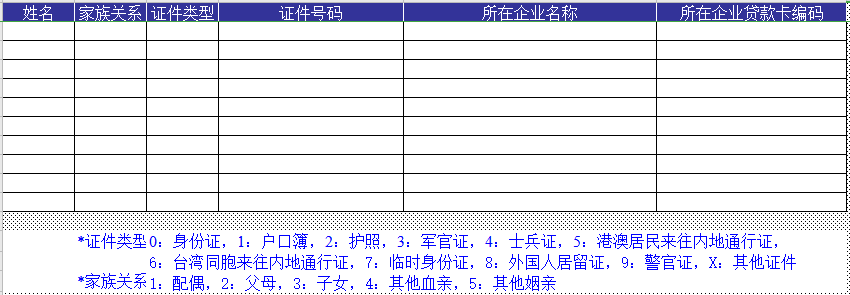 借款人基本信息模板(图6)