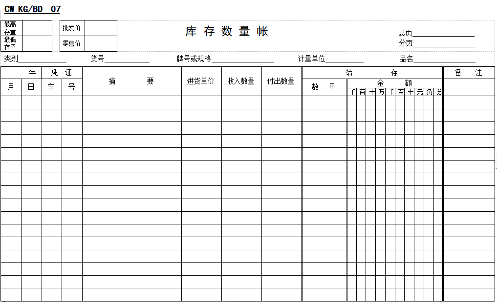 库管部表格大全(图8)