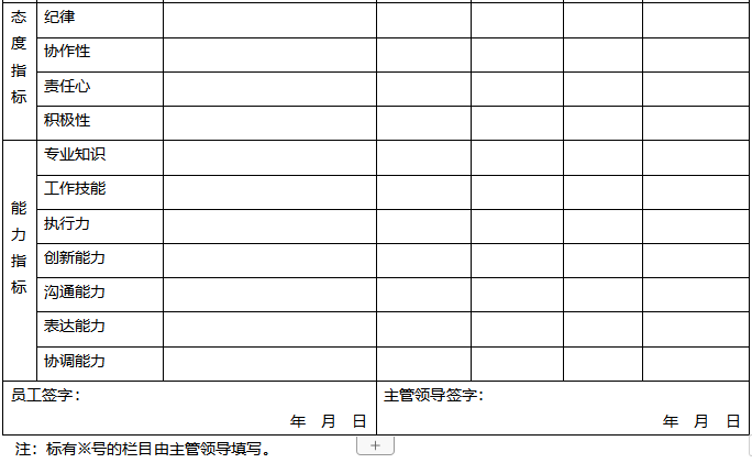 新员工个人绩效计划表(图2)