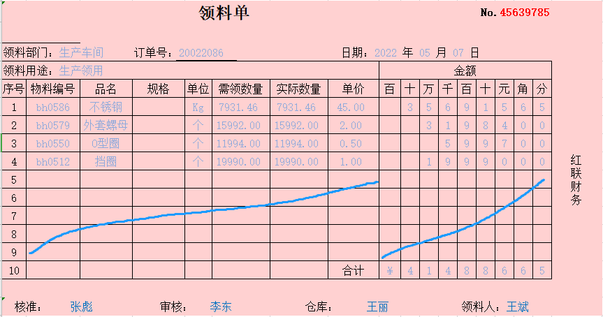 领料单模板(图3)